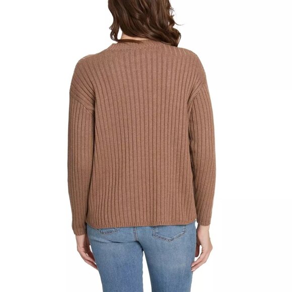 NWT Jessica Simpson Women's Crew Neck Winter Sweater Size M Brown $50 EE460 - Picture 3 of 3